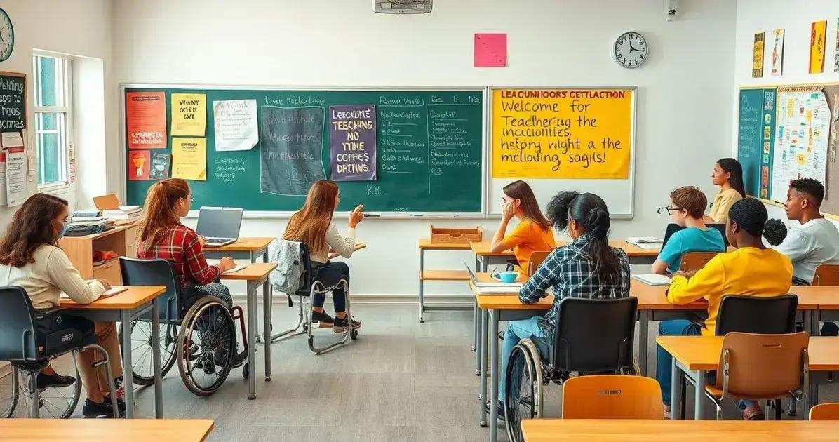 Iniciativas para apoiar professores com deficiência